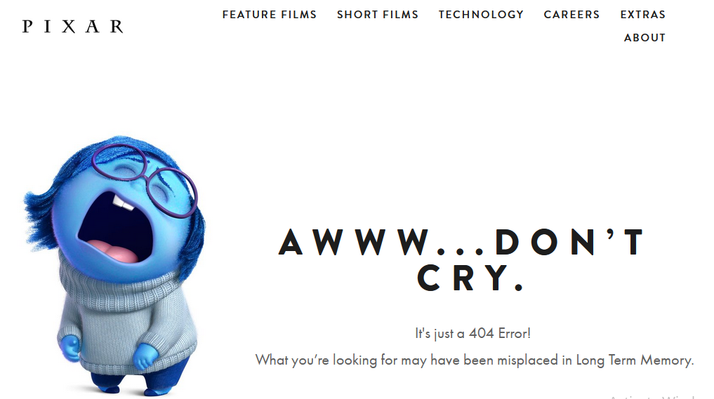 halaman 404 pixar