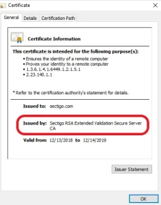 Sertifikat SSL Sectigo - langkah mengatasi kesalahan hubungan SSL di Android